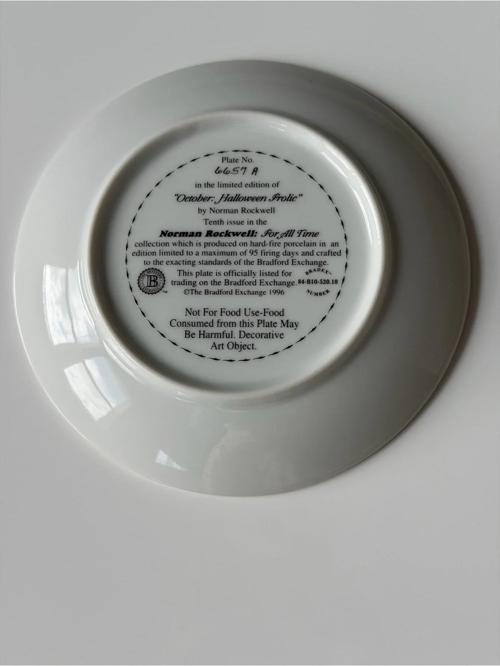 The Bradford Exchange Norman Rockwell October Mini Plate - For All Time